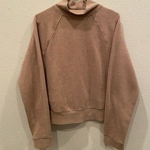 Beige Turtle Neck Sweatshirt